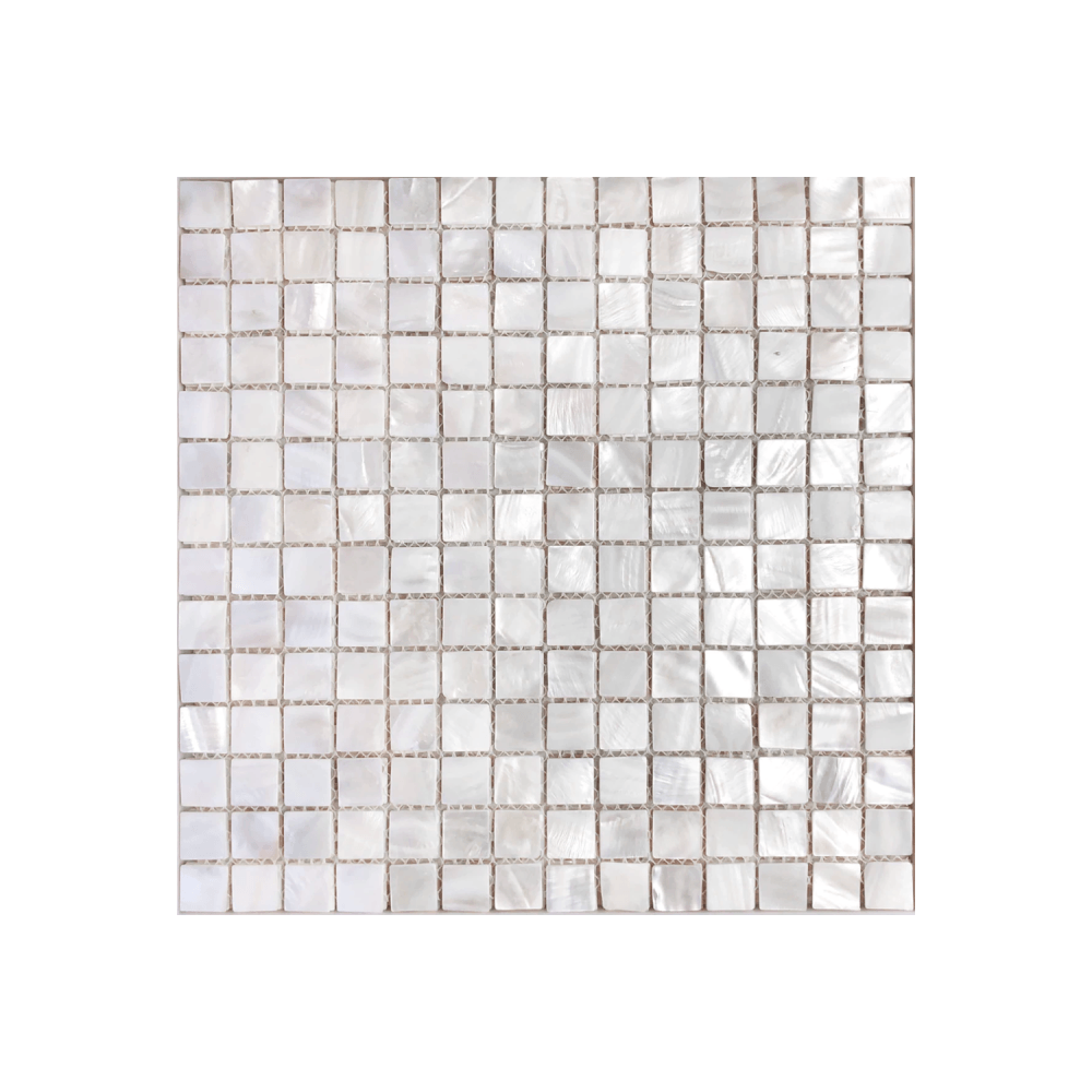 โมเสคเปลือกหอย TIMELESS TILES รุ่น PEARL SEASHELL MOSAIC 30 X 30 ซม. สีขาว IVORY WHITE ทรงสี่เหลี่ยมจัตุรัส ผิวเงา_0